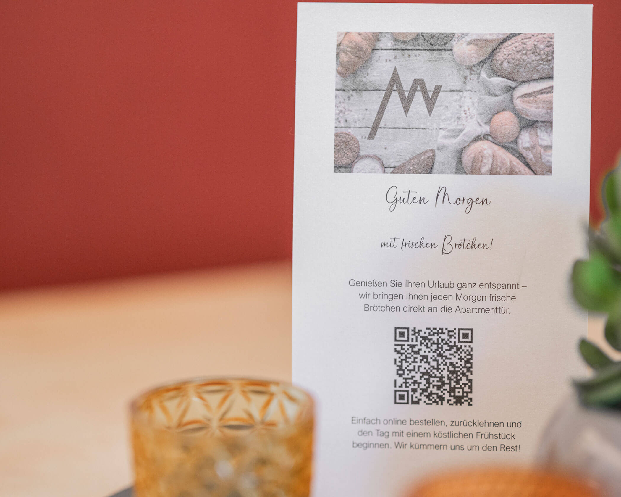 Begrüßungskärtchen im Apartment Typ A - Hotel Anewandter