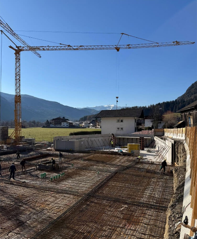 Shell construction of the wellness area - Hotel Anewandter